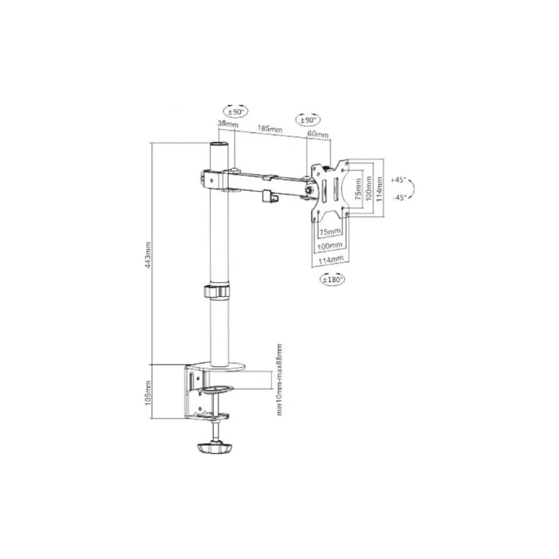 Підставка для монітора Brateck  (LDT12-C011)