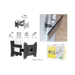 Кріплення для монітора Hama TV-WB AR-2 (00118101), Black Кріплення для монітора Hama TV-WB AR-2 (00118101), Black