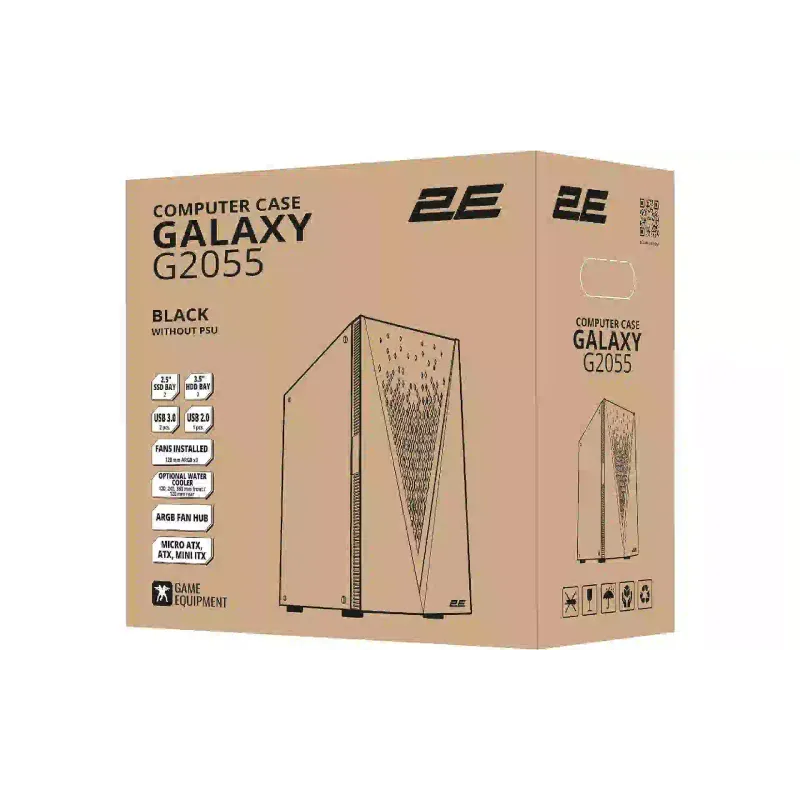 PC Case 2E Galaxy  Black G2055 (2E-G2055)