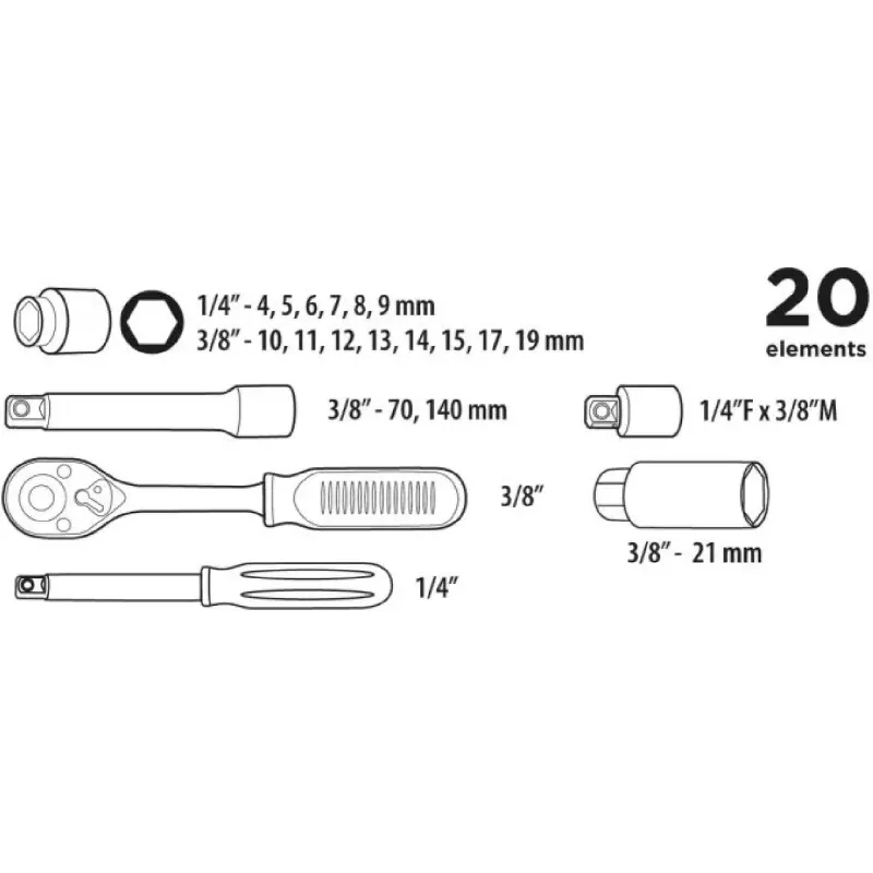 Komplet orodij Top Tools (38D520)