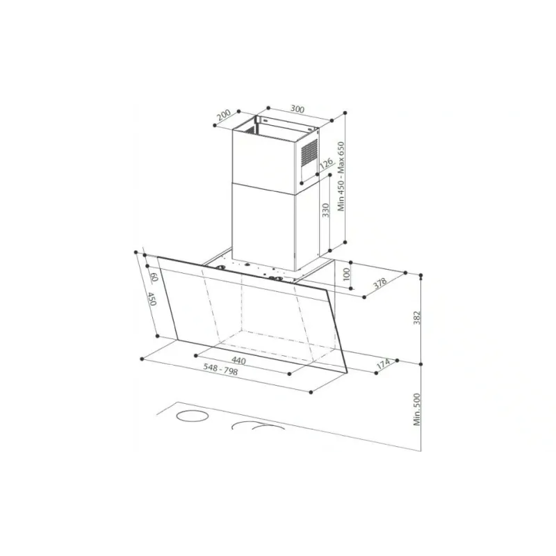 غطاء الشفاط Faber A55, White (330.0612.375)