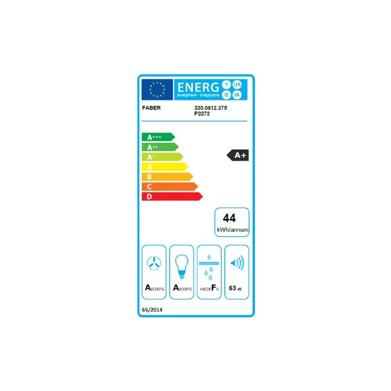 غطاء الشفاط Faber A55, White (330.0612.375)