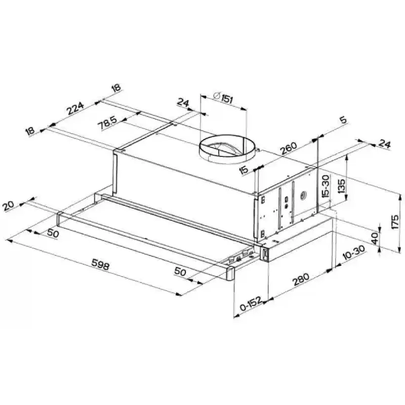 Απορροφητήρας Faber A60, Black (315.0635.137)