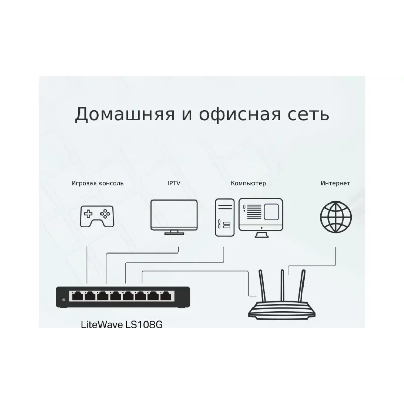 Превключвател TP-Link (LS108G)