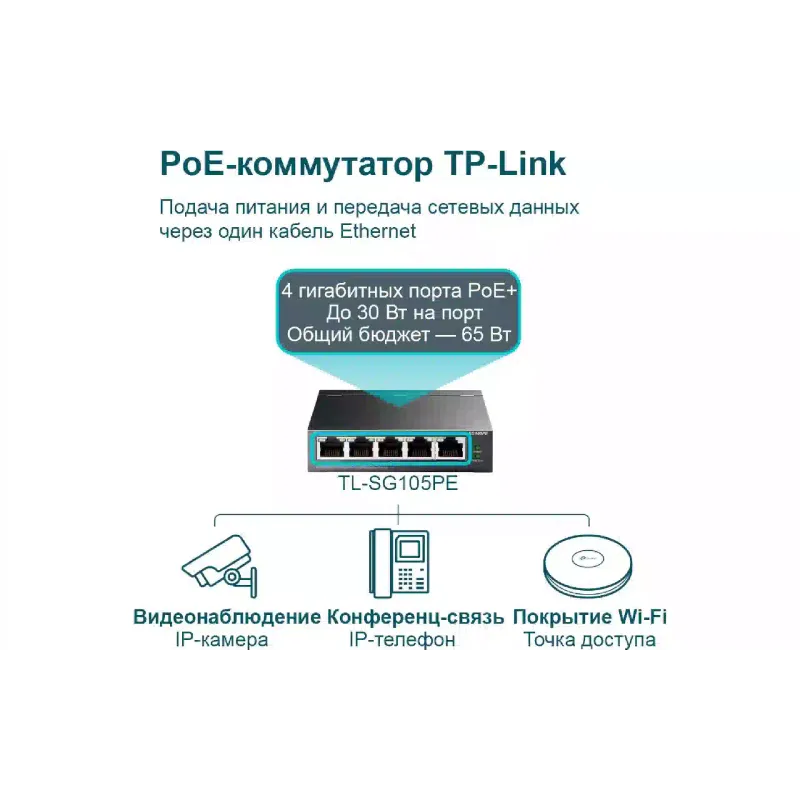 Превключвател TP-Link (TL-SG105PE)