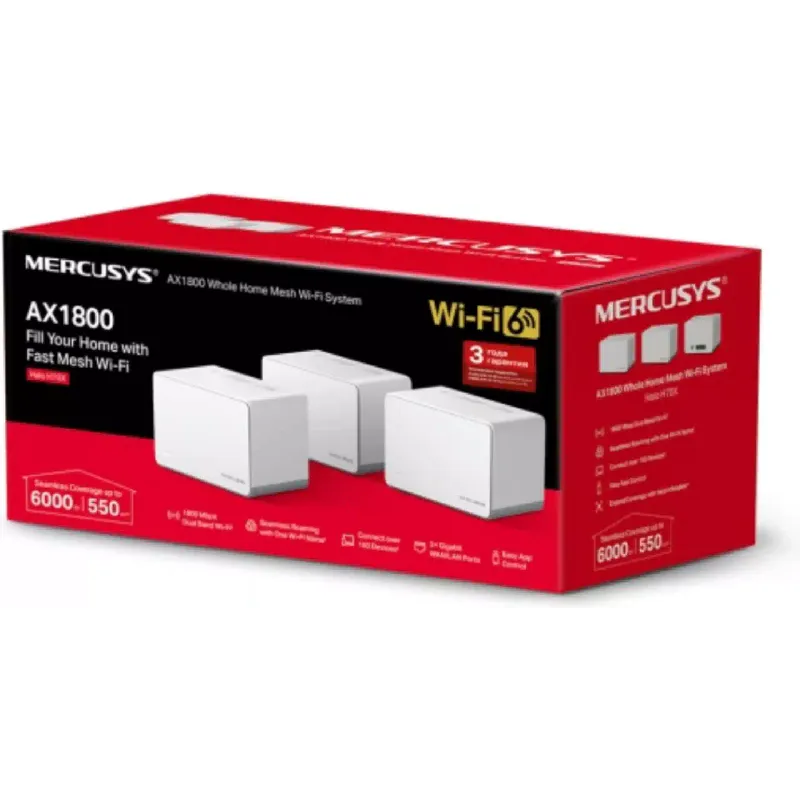جهاز التوجيه Mercusys (Halo-H70X-3-pack)