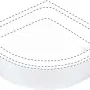 Cobertura para base de chuveiro Deante Plus II, White (KTU_032O)