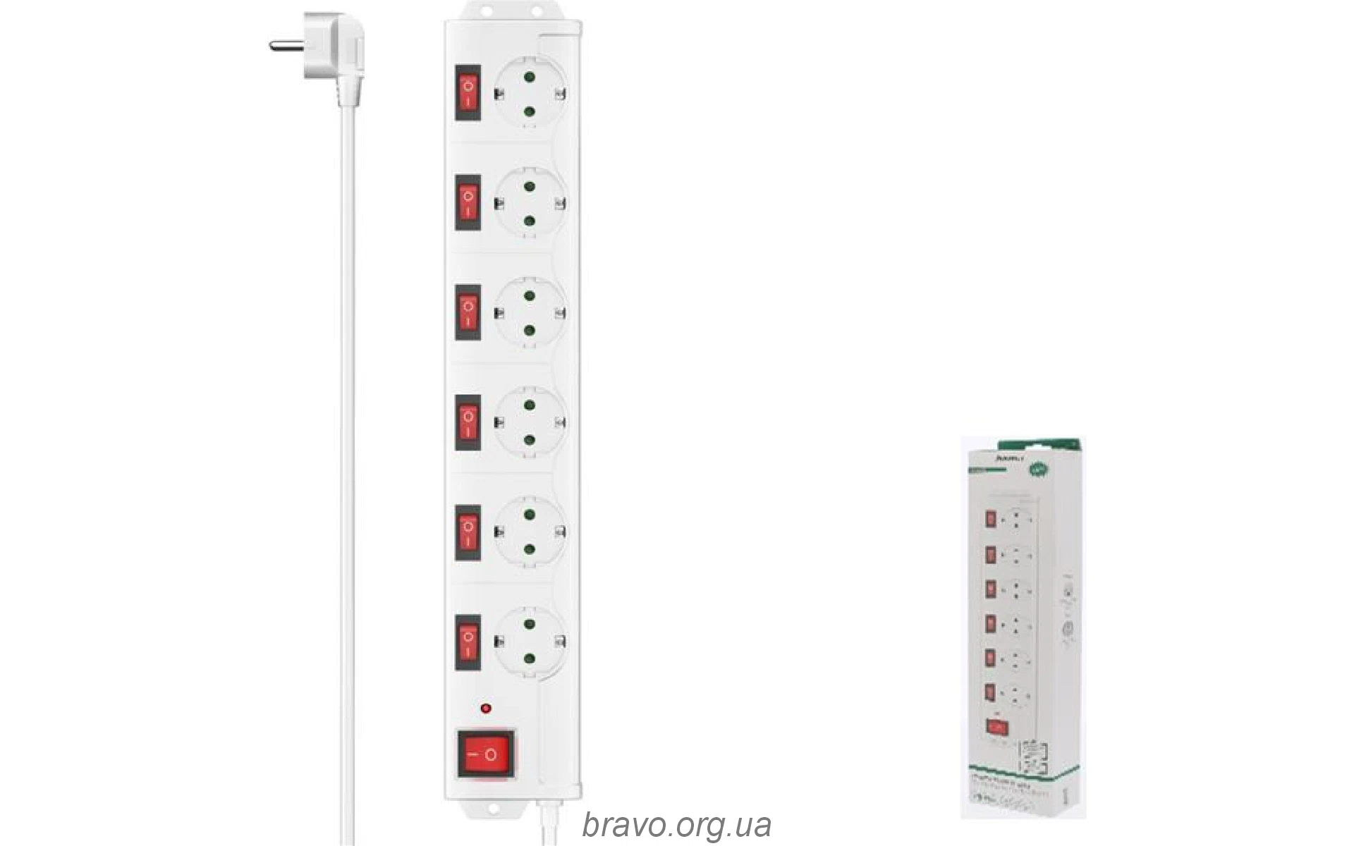 6 aljzatú elosztó Hama, White (00223159) 6 aljzatú elosztó Hama, White (00223159)