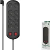 Мережевий подовжувач 10 розеток Hama (00223164), 2 м, Black