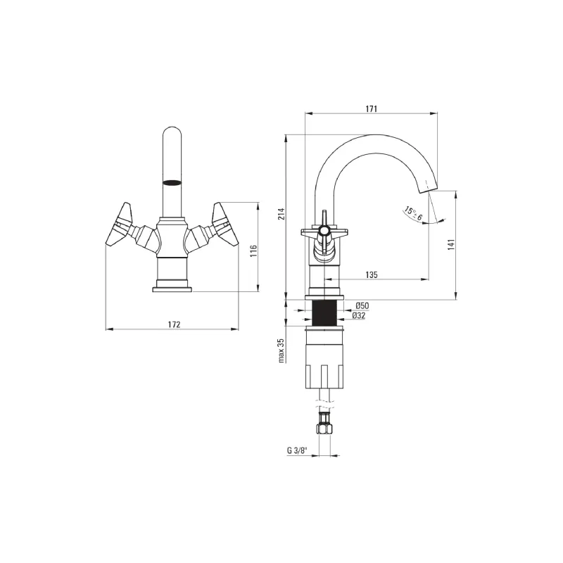 Spültischbatterie Deante (BQT_M21D)