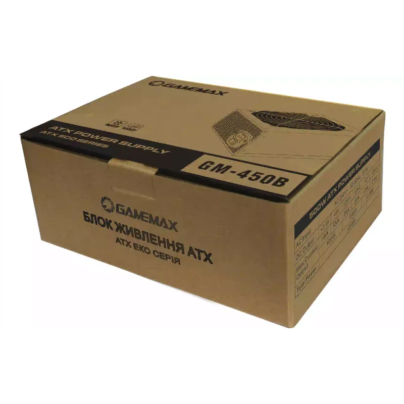 μονάδα ισχύος Gamemax, Black (GM-450B)