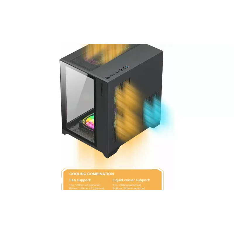 PC-Gehäuse Gamemax, Black (Infinity-Mini-Black)