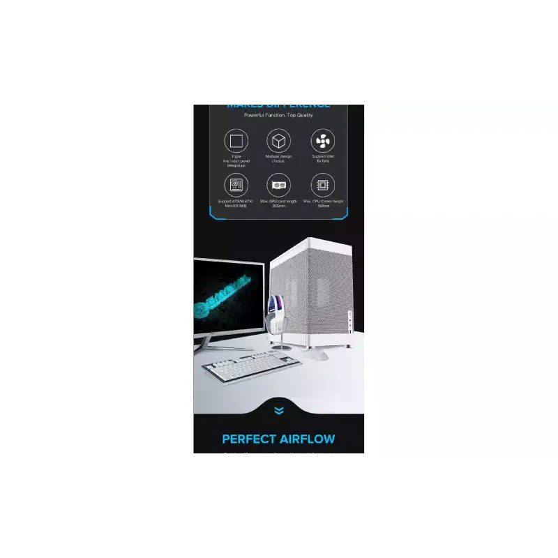 Gabinete para PC Gamemax (MeshBox-PRO-WT)