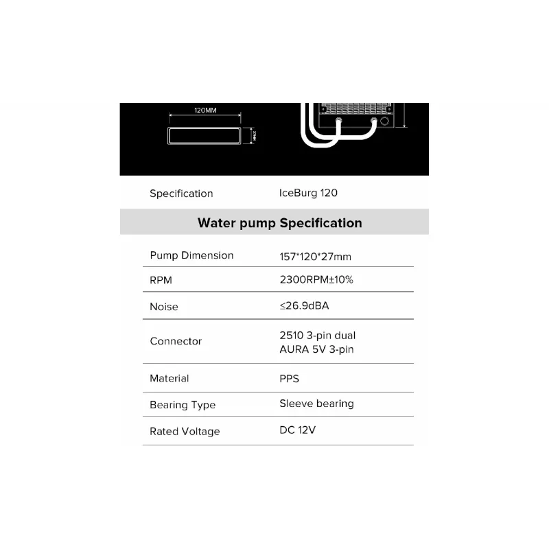 CPU hűtő Gamemax, Black (Iceburg-120-Black-infinity)