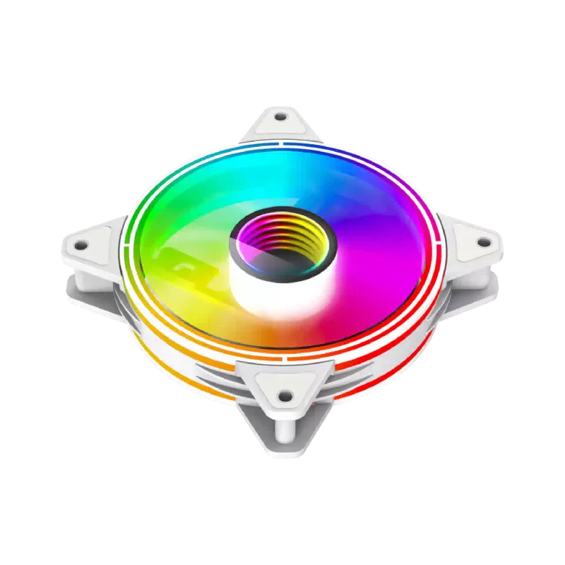مروحة العلبة Gamemax (FN-12Rainbow-Q-Infinity-WT)