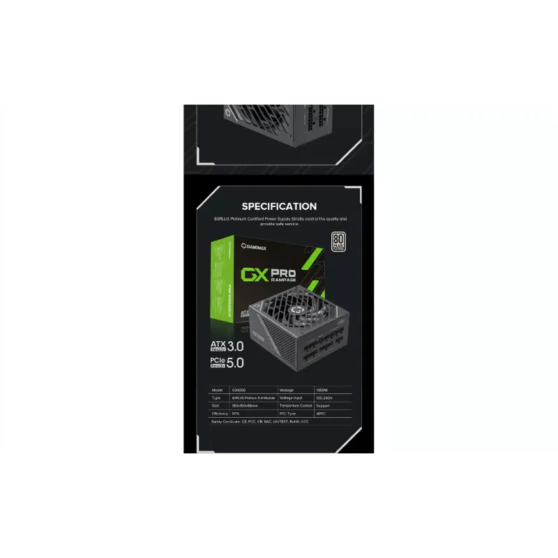 Блок живлення Gamemax  (GX-1050ProBK)