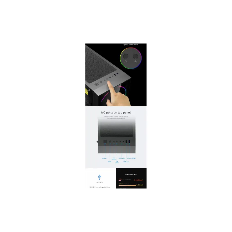 حالة الكمبيوتر Gamemax, Black (Black-Hole)