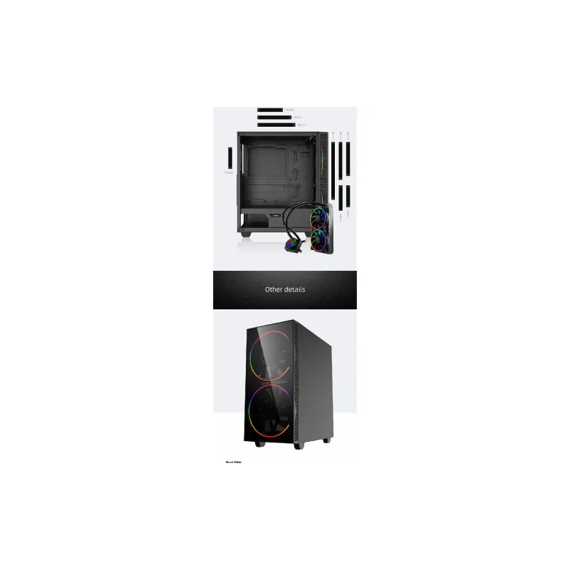حالة الكمبيوتر Gamemax, Black (Black-Hole)