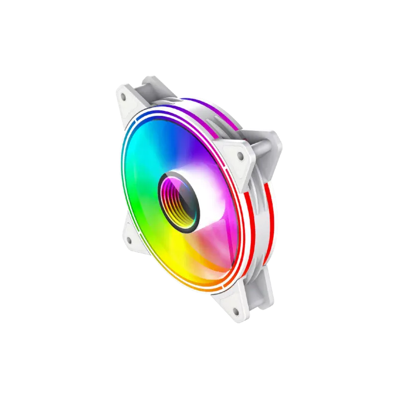 مروحة العلبة Gamemax (FN-12Rainbow-Q-Infinity-WT)