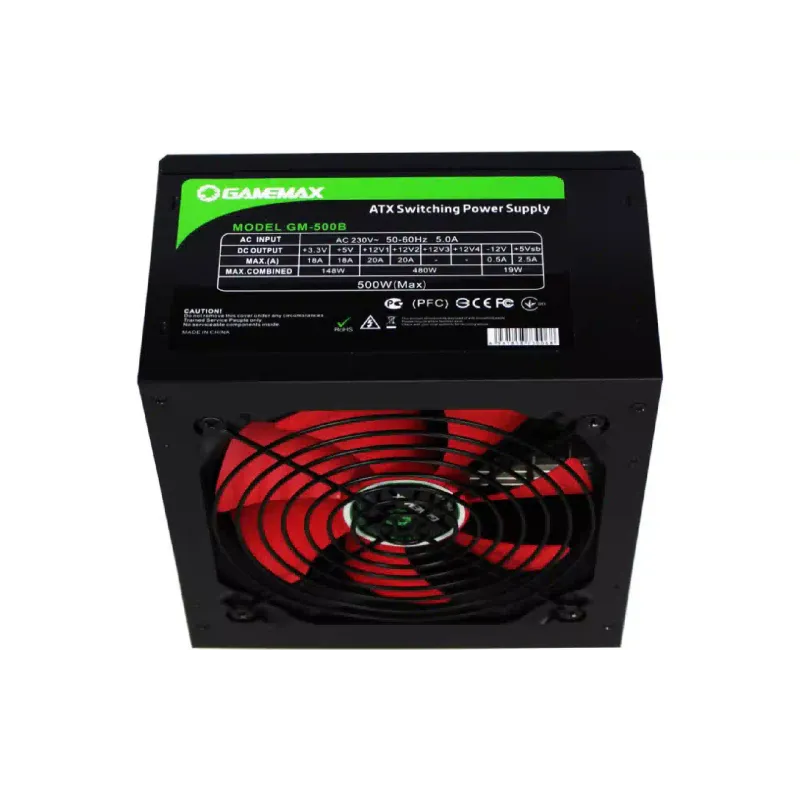 μονάδα ισχύος Gamemax, Black (GM-500B)