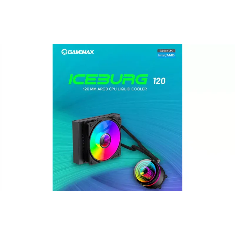 CPU hűtő Gamemax, Black (Iceburg-120-Black-infinity)