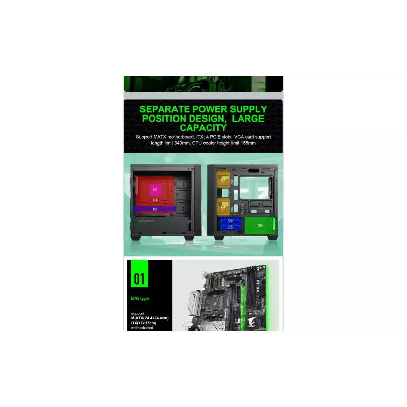 Корпус для ПК Gamemax  (Cyclops-BG)