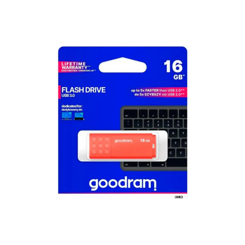 Μονάδα USB Goodram, Orange (UME3-0160O0R11)