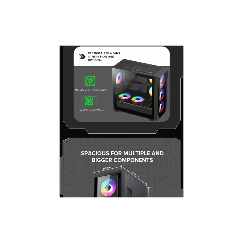 Корпус для ПК Gamemax  (Defender-TG)