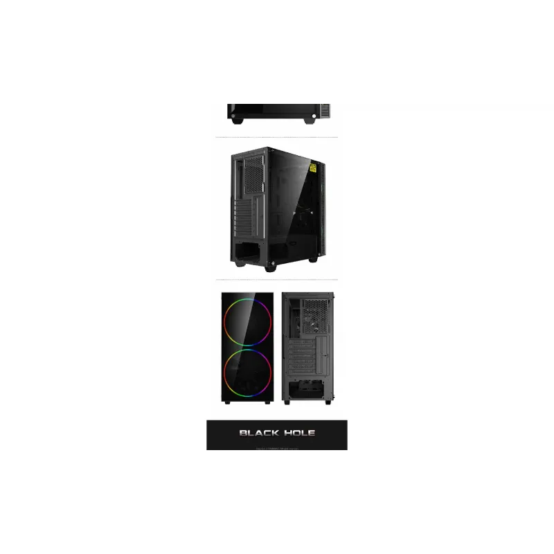 حالة الكمبيوتر Gamemax, Black (Black-Hole)