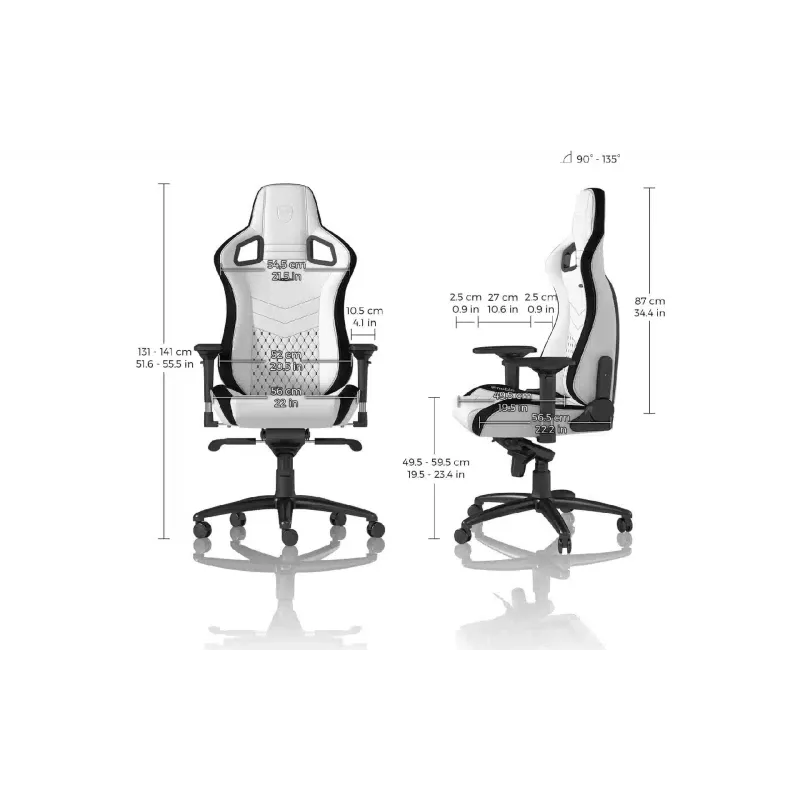 Fotel Noblechairs, Black (NBL-PU-WHT-001)