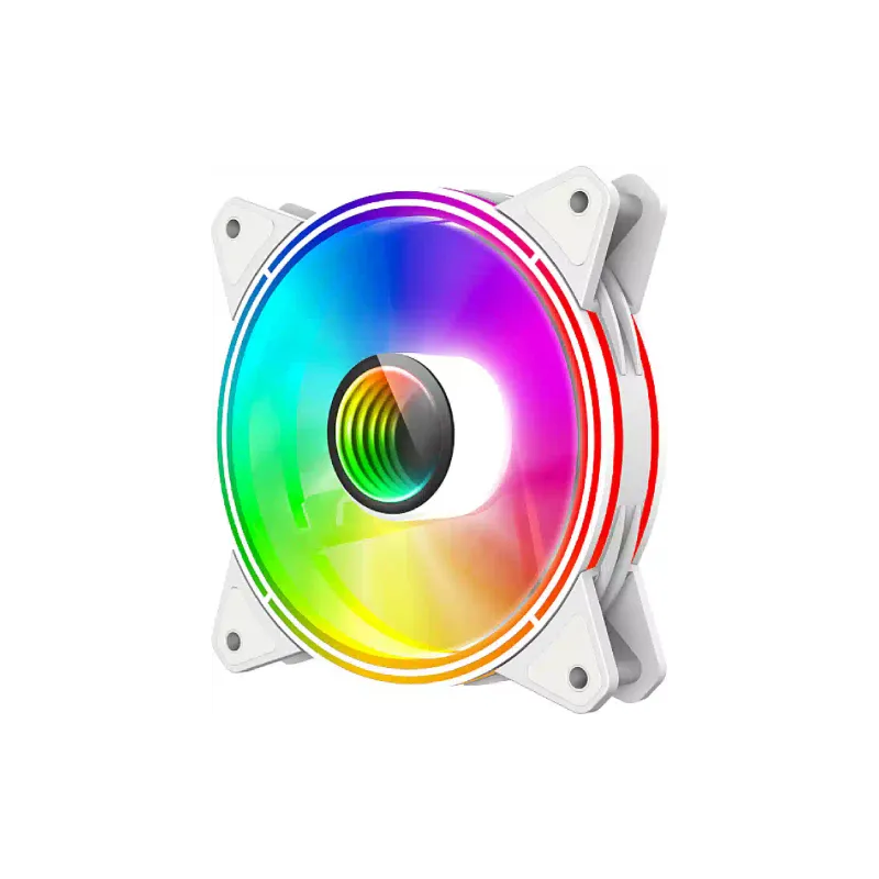 مروحة العلبة Gamemax (FN-12Rainbow-Q-Infinity-WT)