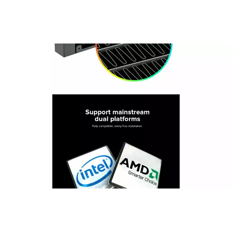 CPU hűtő Gamemax, Black (Iceburg-120-Black-infinity)