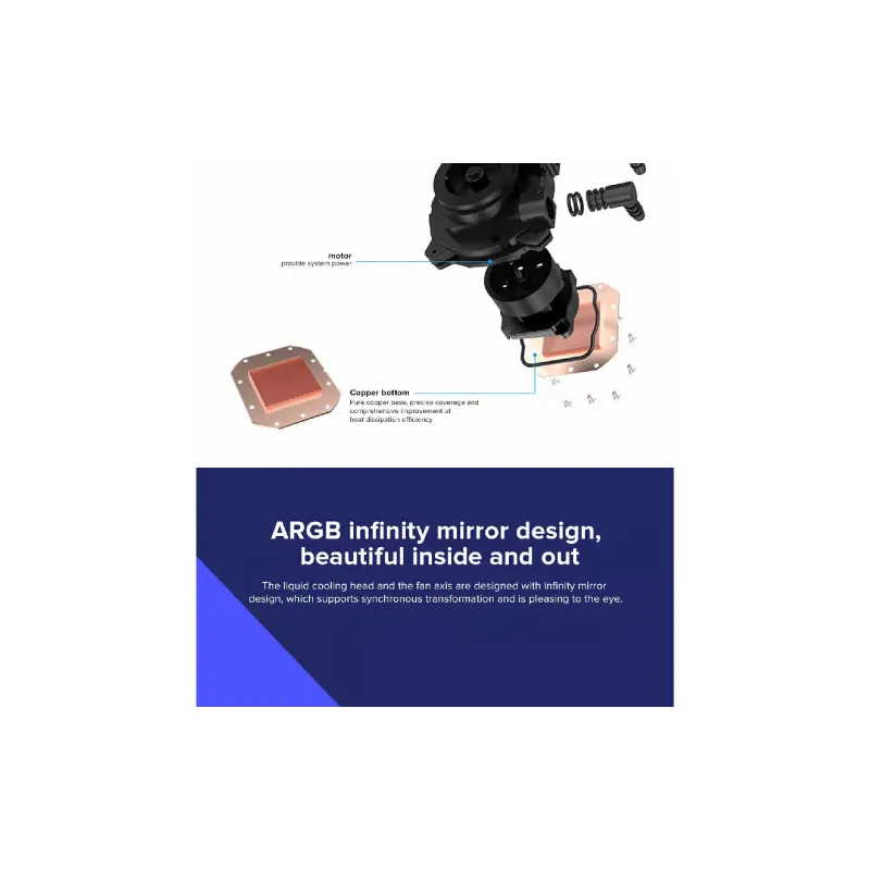 CPU hűtő Gamemax, Black (Iceburg-120-Black-infinity)