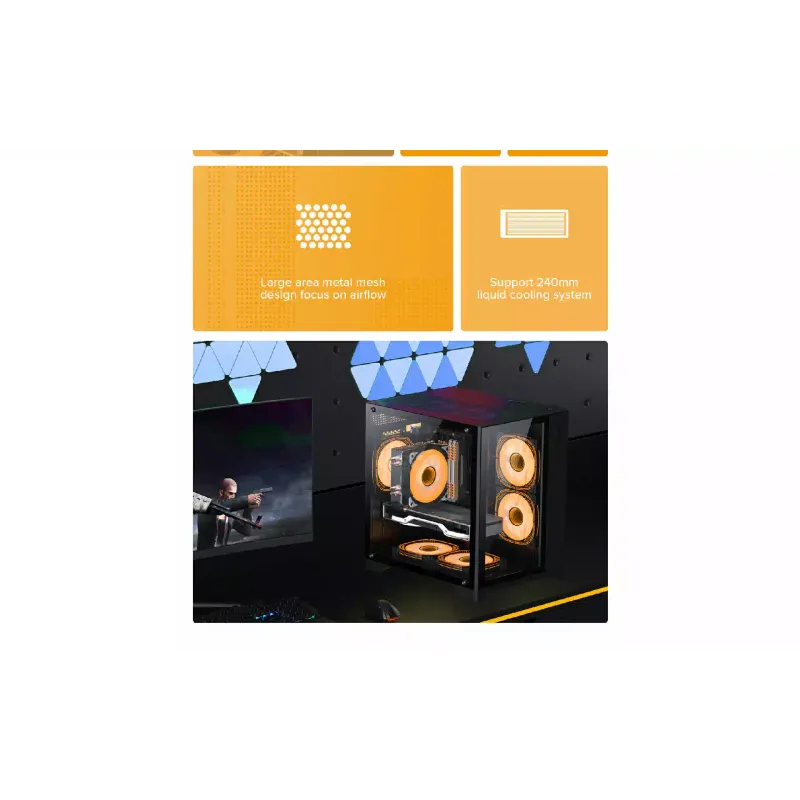 PC-Gehäuse Gamemax, Black (Infinity-Mini-Black)