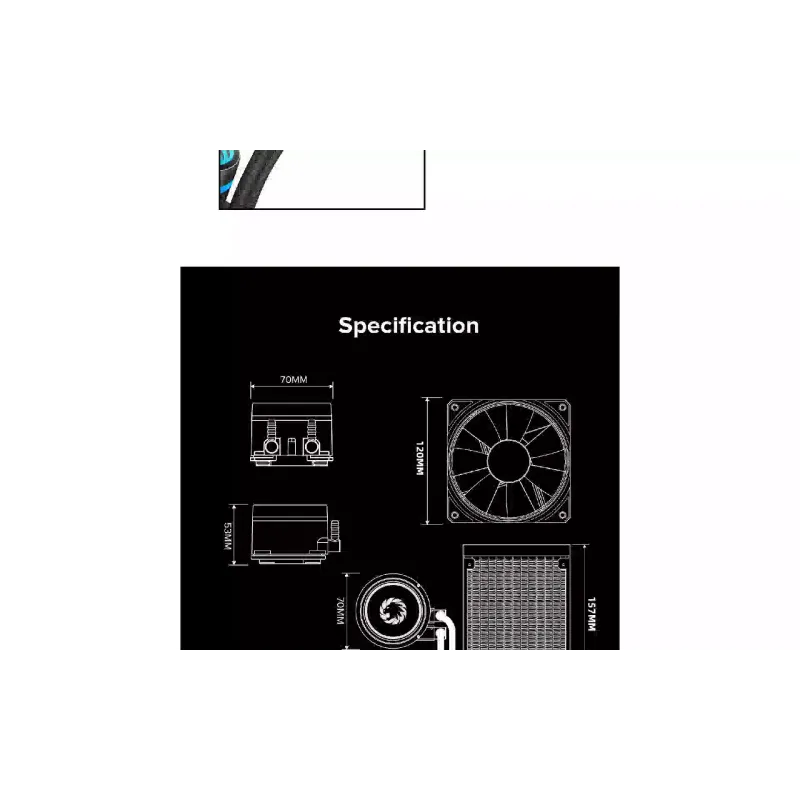 CPU hűtő Gamemax, Black (Iceburg-120-Black-infinity)