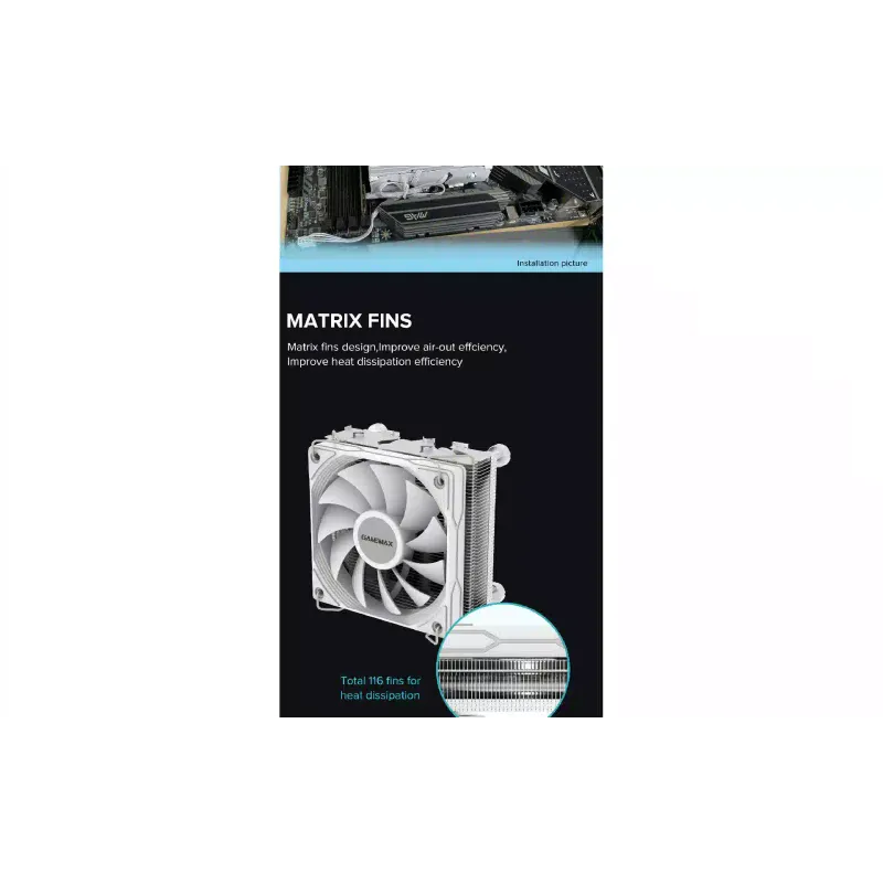 Ψύκτης CPU Gamemax, Ice (Ice-Surface-White)