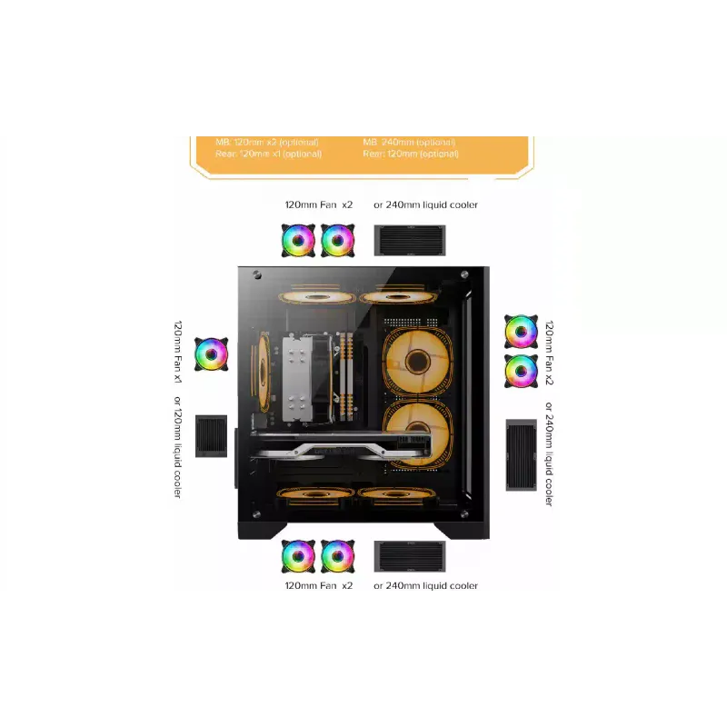 PC-Gehäuse Gamemax, Black (Infinity-Mini-Black)