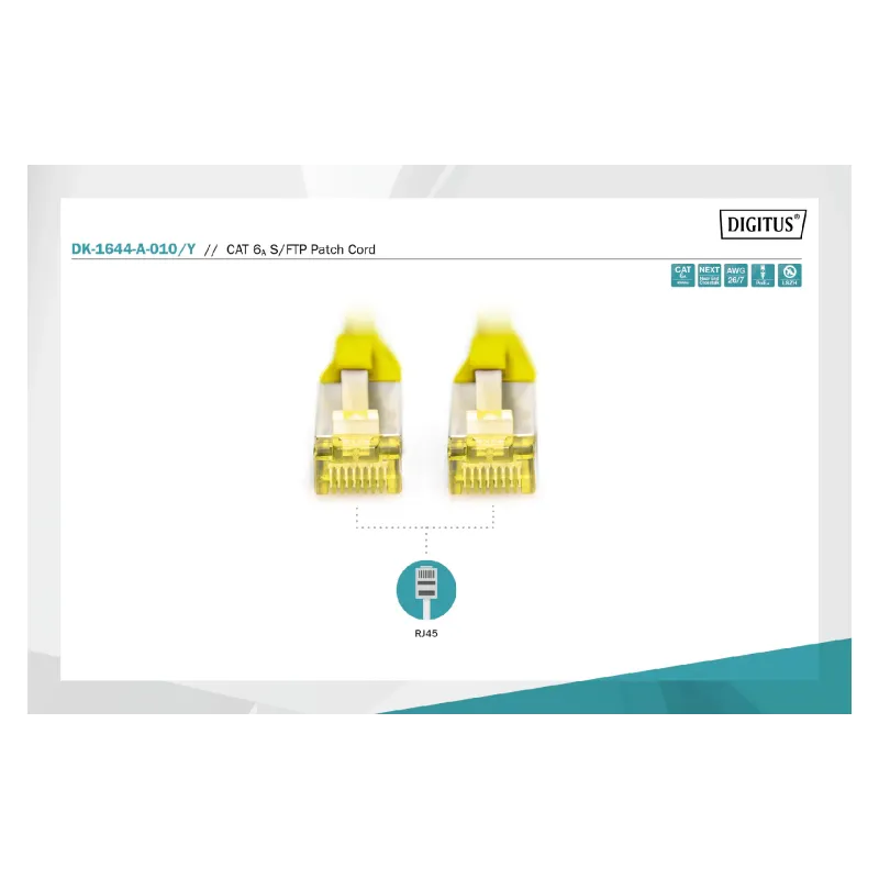 Патч-корд Digitus  Yellow (DK-1644-A-010/Y)