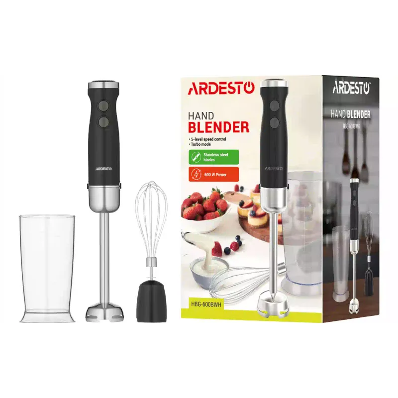 Hand blender Ardesto (HBG-600BWH), Silver