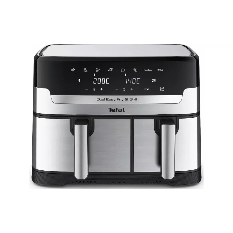 Multi-Backofen Tefal Dual Easy Fry & Grill AirFryer, Black (EY905D10)
