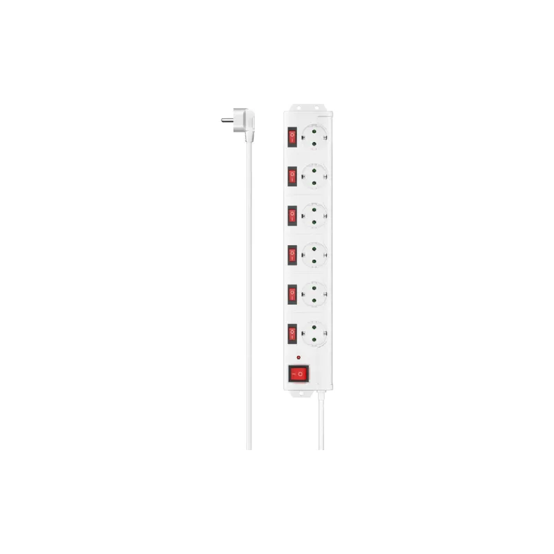 6-fach Steckdosenleiste Hama, White (00223159)