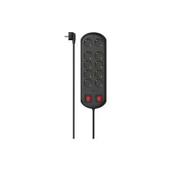 Разклонител с 10 гнезда Hama, Black (00223164)