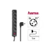 Мережевий подовжувач 6 розеток Hama (00137266), 5 м, Black Мережевий подовжувач 6 розеток Hama (00137266), 5 м, Black