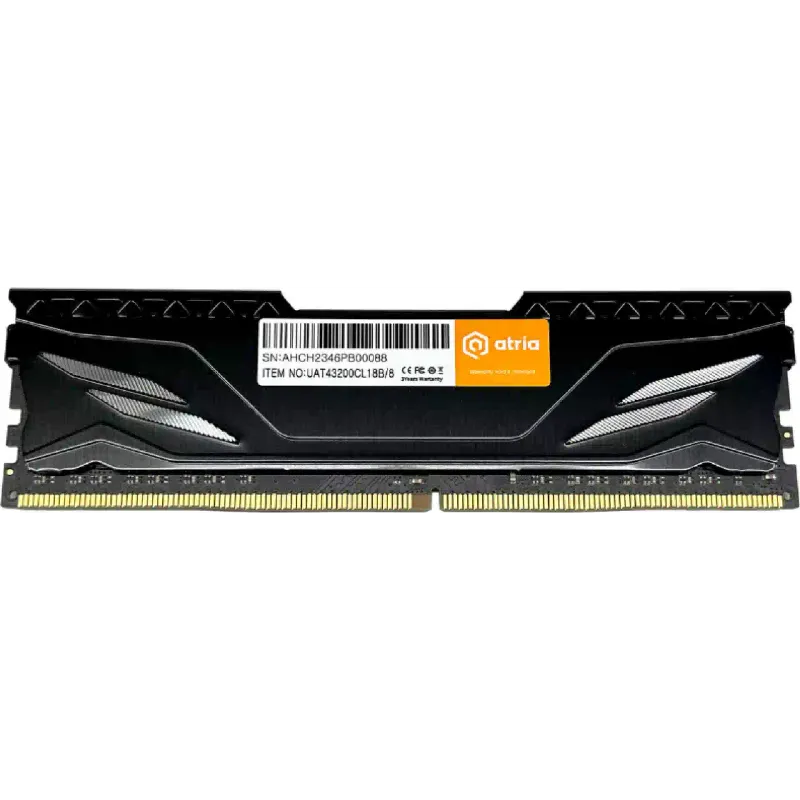Memoria para PC Atria, Black (UAT43200CL18B/8)