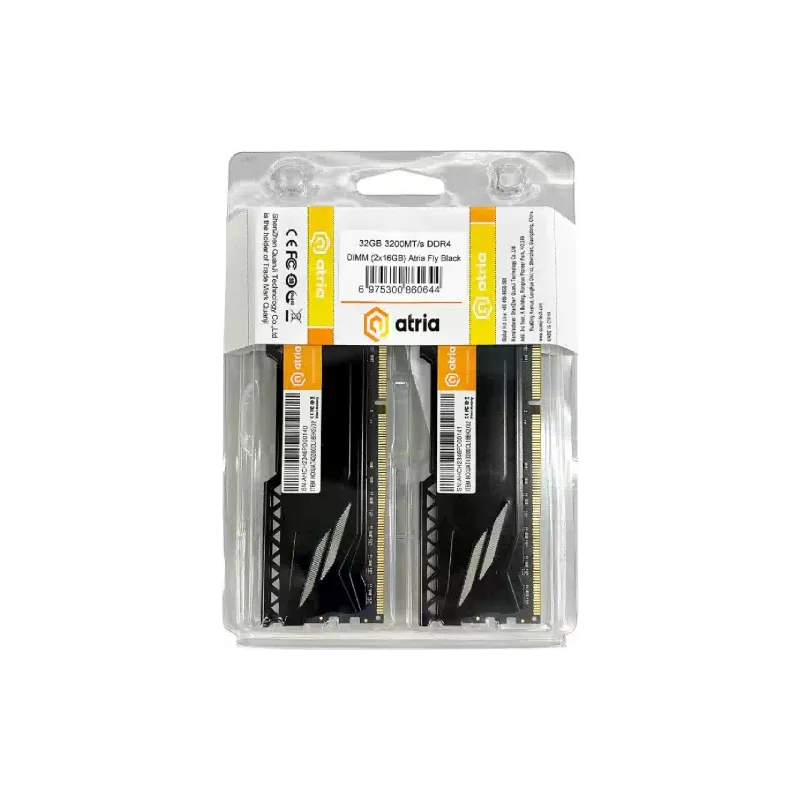 ذاكرة للكمبيوتر الشخصي Atria, Black (UAT43200CL18BK2/32)
