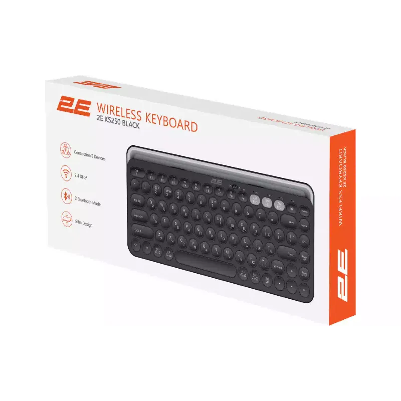 Membrán billentyűzet 2E, Gray (2E-KS250WBK_UA)