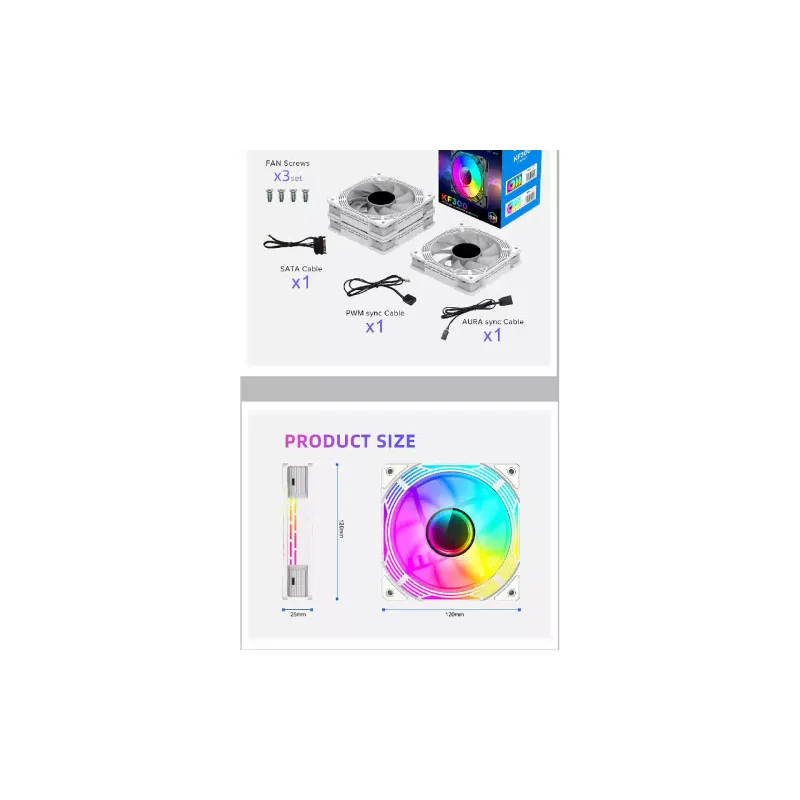 Корпусный вентилятор Gamemax  (KF300-WH)