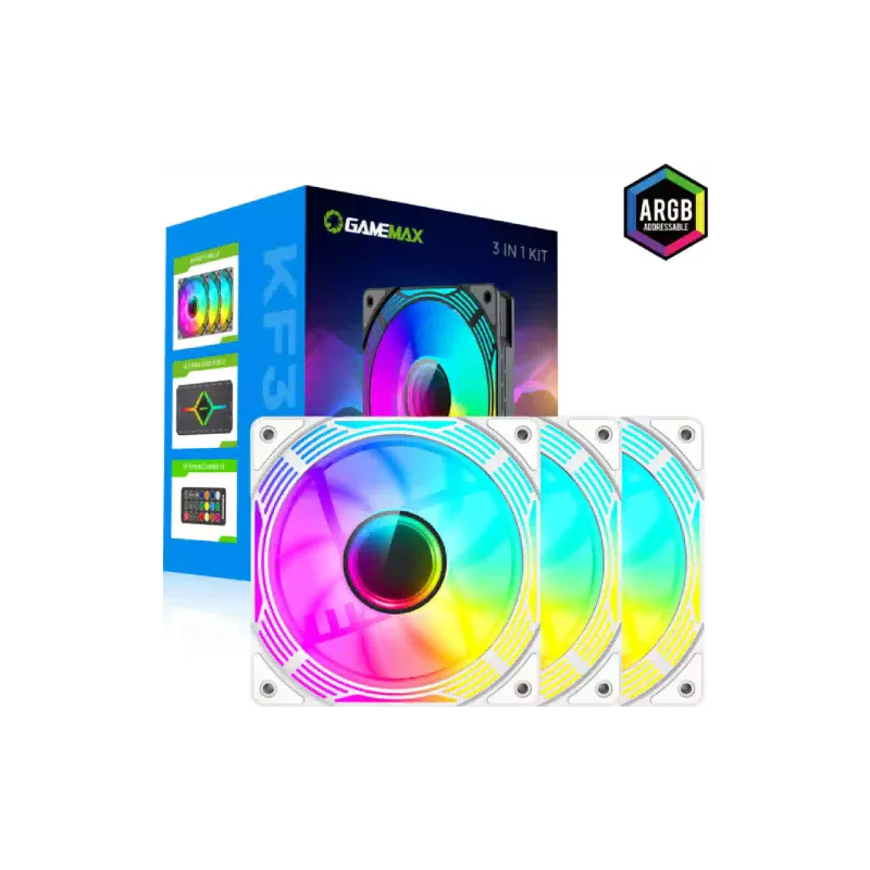 Корпусный вентилятор Gamemax  (KF300-WH)