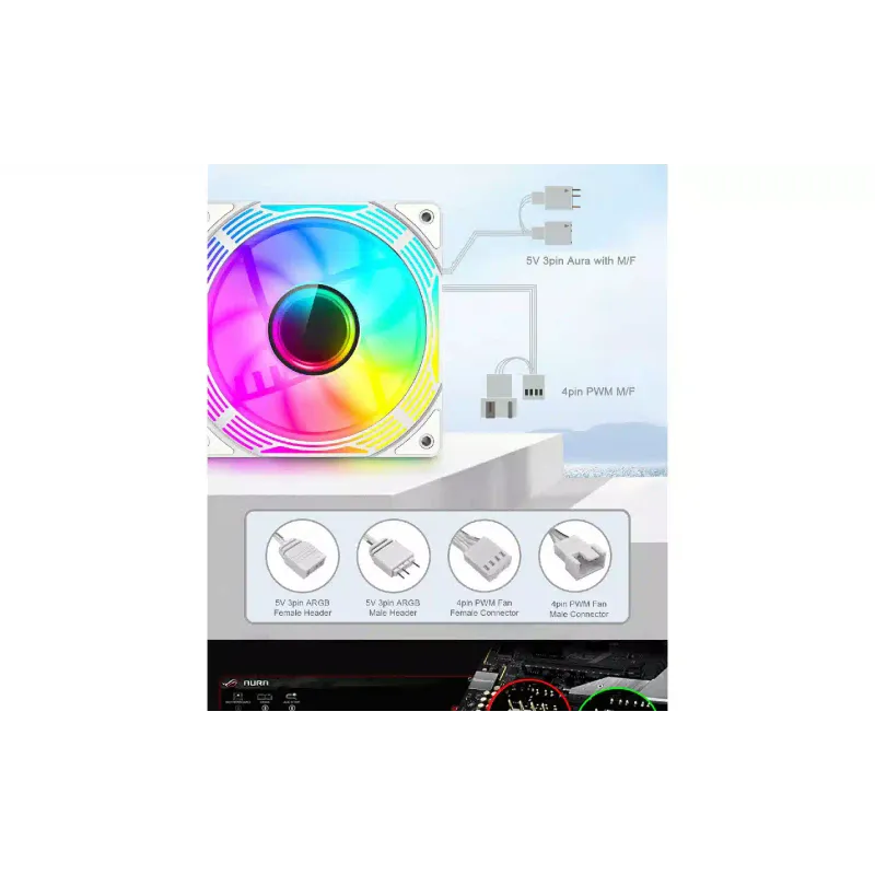 مروحة العلبة Gamemax (KF300R-WH)