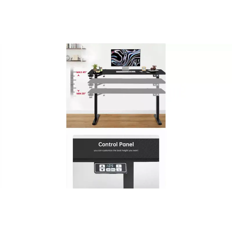 Számítógépasztal Gamemax, Black (D140-Carbon-EC)